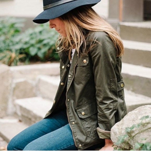 💚 J.Crew Relaxed Boyfriend Downtown Field Jacket | XXS | Classic Olive - Picture 1 of 6